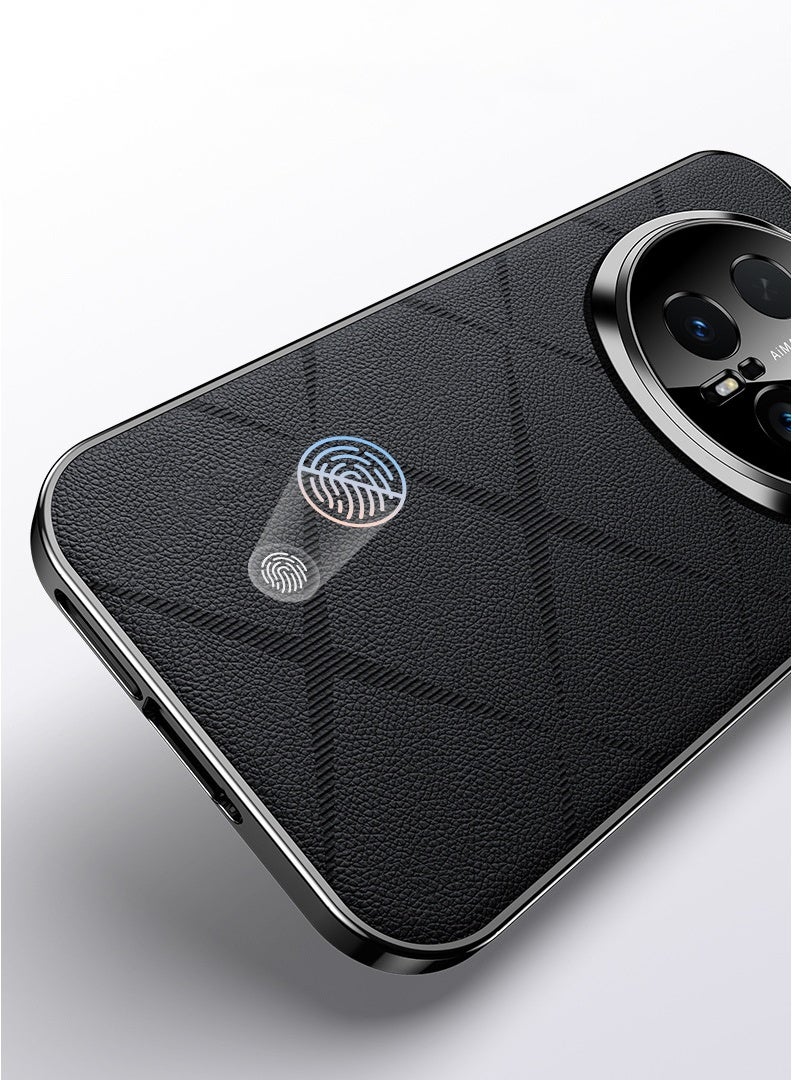 عام غطاء متوافق مع هونر ماجيك 8 برو، حافظة جلد فاخرة عادية مع إطار مطلي، حماية لعدسة الكاميرا، مقاوم للبصمات والسقوط، غطاء واقي مع إطار مقاوم للصدمات. - Image 4