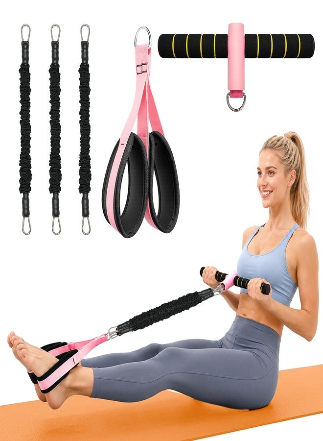 Hacole Upgraded Pedal Resistance Bands with Handles, 3 Heavy Tube Adjustable Exercise Bands Set Ideal for Women and Men, Sit Up Exercise Equipment for Abdomen, Waist, Arm, Core/ABS, Leg, Physical Therapy - Image 1