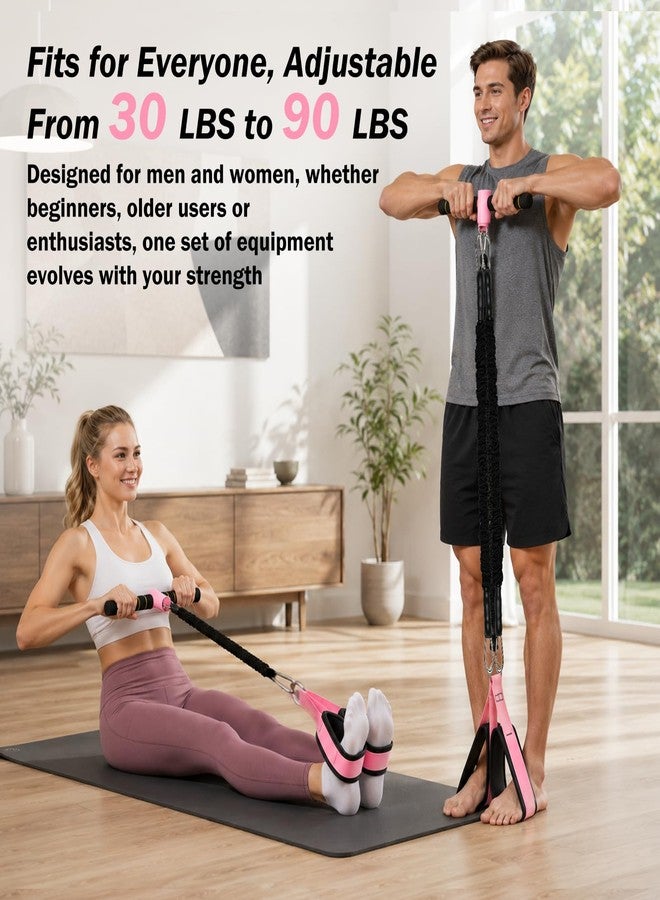 Hacole Upgraded Pedal Resistance Bands with Handles, 3 Heavy Tube Adjustable Exercise Bands Set Ideal for Women and Men, Sit Up Exercise Equipment for Abdomen, Waist, Arm, Core/ABS, Leg, Physical Therapy - Image 2