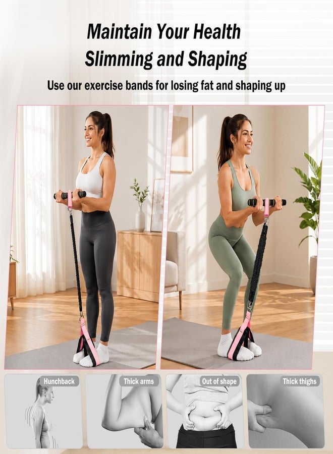 Hacole Upgraded Pedal Resistance Bands with Handles, 3 Heavy Tube Adjustable Exercise Bands Set Ideal for Women and Men, Sit Up Exercise Equipment for Abdomen, Waist, Arm, Core/ABS, Leg, Physical Therapy - Image 4