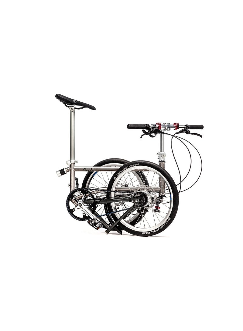 Vello Alfine 8 Folding Bike, Titanium Frame, 8-Speed Internal Hub, Ultra-Lightweight Urban Commuter - Image 5