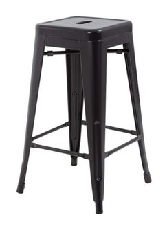 Mahmayi Mahmayi HYX504 Metal Stackable Bar-Home Kitchen Stool - Black (Set of 2)  - Image 2