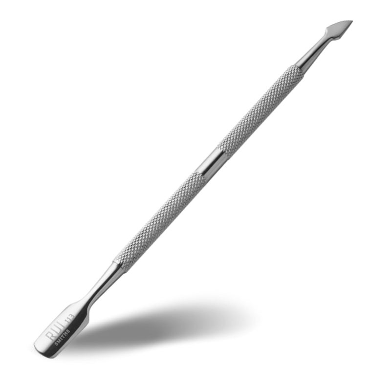 Rui Smiths Pro Cuticle Pusher with 2 Ends - Stainless Steel Manicure Tool - Style 113 - Image 1