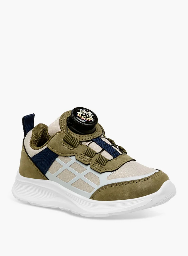 جونيورز Panelled Sneakers with Rotating Buckle Closure