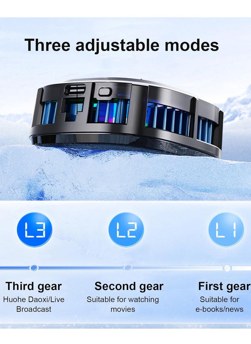 Generic Magnetic Cell Phone Cooler, RGB Phone Cooling Fan Portable Lightweight Mobile Phone Cooling Fan, Phone Radiator for Mobile Gaming  - Image 3