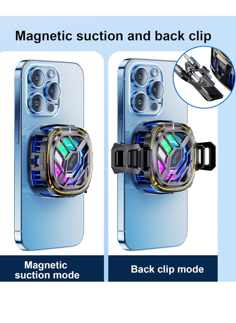 Generic Magnetic Cell Phone Cooler, RGB Phone Cooling Fan Portable Lightweight Mobile Phone Cooling Fan, Phone Radiator for Mobile Gaming  - Image 5