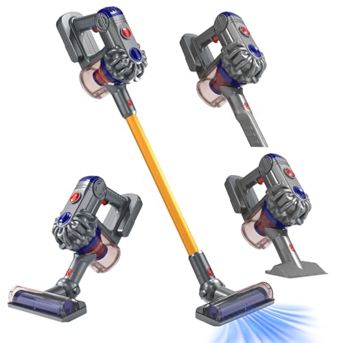 Tsomtto Kids Vacuum That Really Works 3in1 Kids Cleaning Toy Set for 3 4 5 6 7 Year Old Toddler Pretend Play Toys Vacuum Cleaner with Real Suction Birthday for Boys Girls Ages 35 48 - Image 1