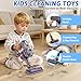 Tsomtto Kids Vacuum That Really Works 3in1 Kids Cleaning Toy Set for 3 4 5 6 7 Year Old Toddler Pretend Play Toys Vacuum Cleaner with Real Suction Birthday for Boys Girls Ages 35 48 - Image 4