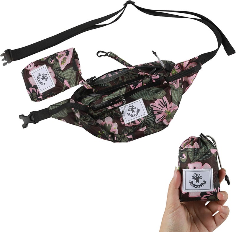 4Monster Hiking Waist Packs Portable,Water Resistant Fanny Bag with Adjustable Strap,Lightweight Crossbody Chest Bag Slim Bag - Image 1