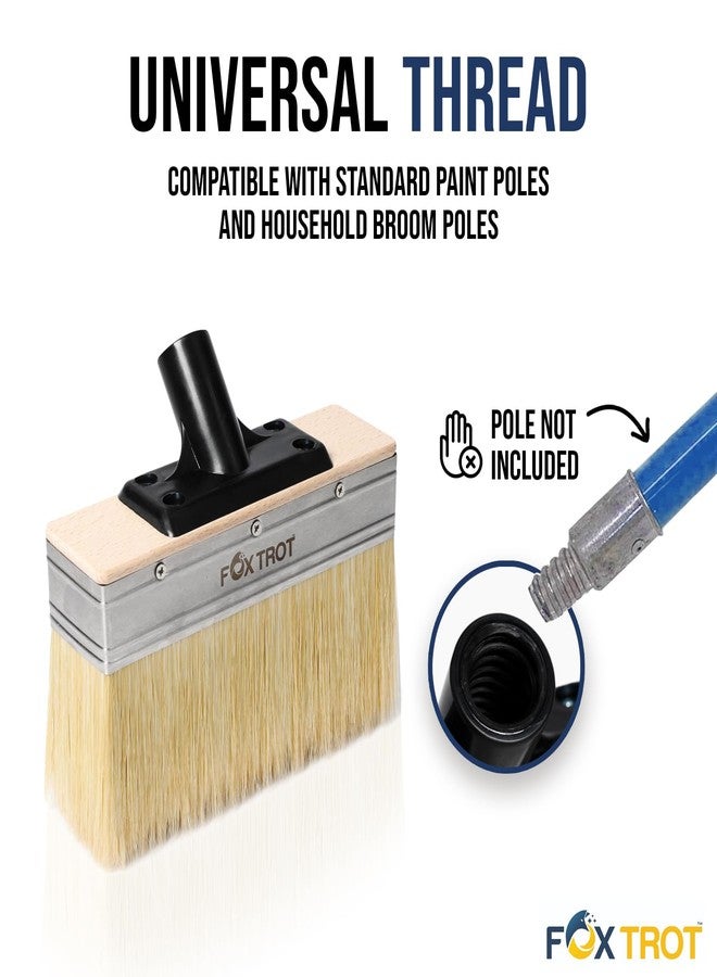 Fox Trot Foxtrot Deck Stain Brush 7-Inch, Stain-Brushes for Wood, Professional Grade Deck-Stain Applicator Brush, Stain and Sealer, Limewash Paint Brush, Deck Brush, Wide Paint-Brush for Staining Wood - Image 4