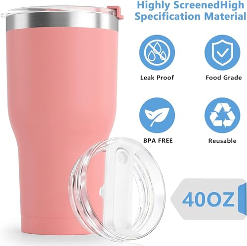 Rimoleur Replacement 40 oz Tumbler Lid Compatible with Stanley Cup, Dustproof Spill Proof Splash Resistant Tumbler Covers Fit for Stanley Tumbler and More Coffee Mugs,Pack of 1 (White) - Image 2
