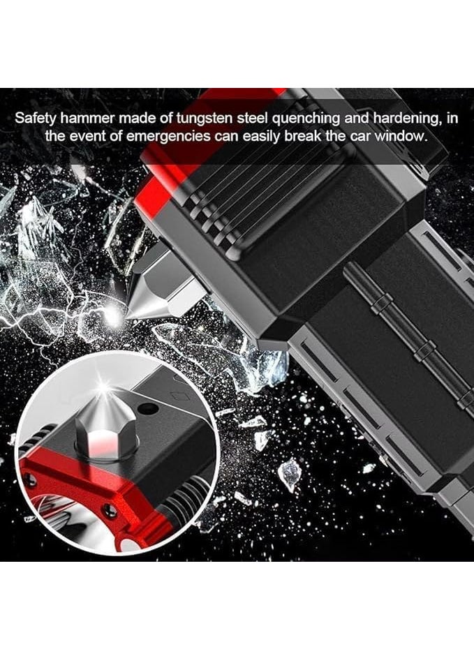 The Hills The Hills Torch LightLED 3W Torch Light Rechargeable Torch FlashlightLong Distance Beam Range Car Rescue Torch with Hammer Window Glass and Seat Belt Cutter Built  - Image 2