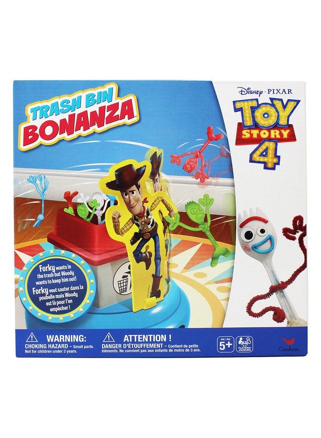 Cardinal Spin Master Games Disney Pixar Toy Story 4 Trash Bin Bonanza Game With Woody And Forky - Image 1