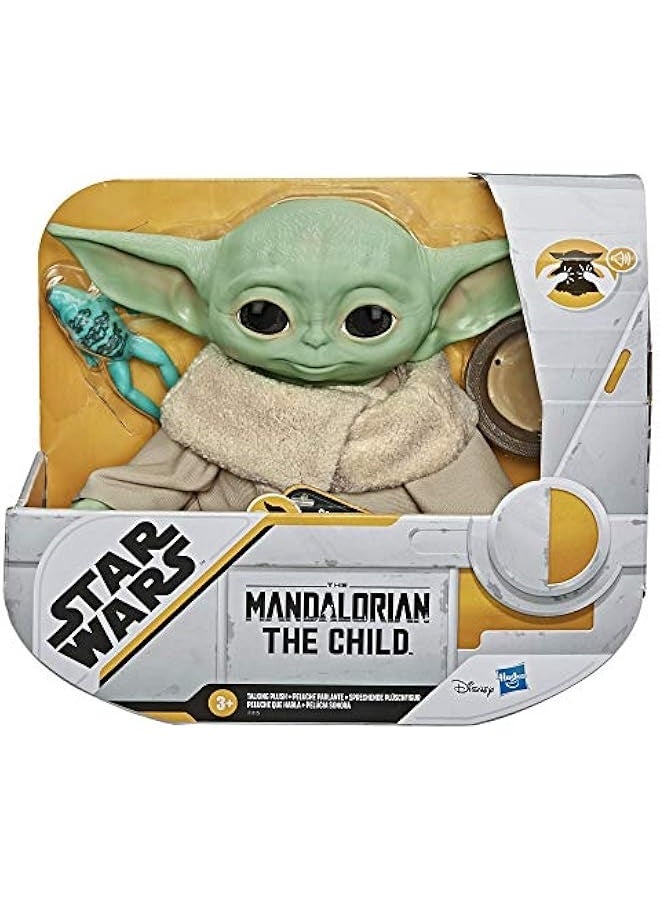 Star Wars The Child Talking Plush Toy with Character Sounds and Accessories, The Mandalorian Toy for Kids Ages 3 and Up, One Size