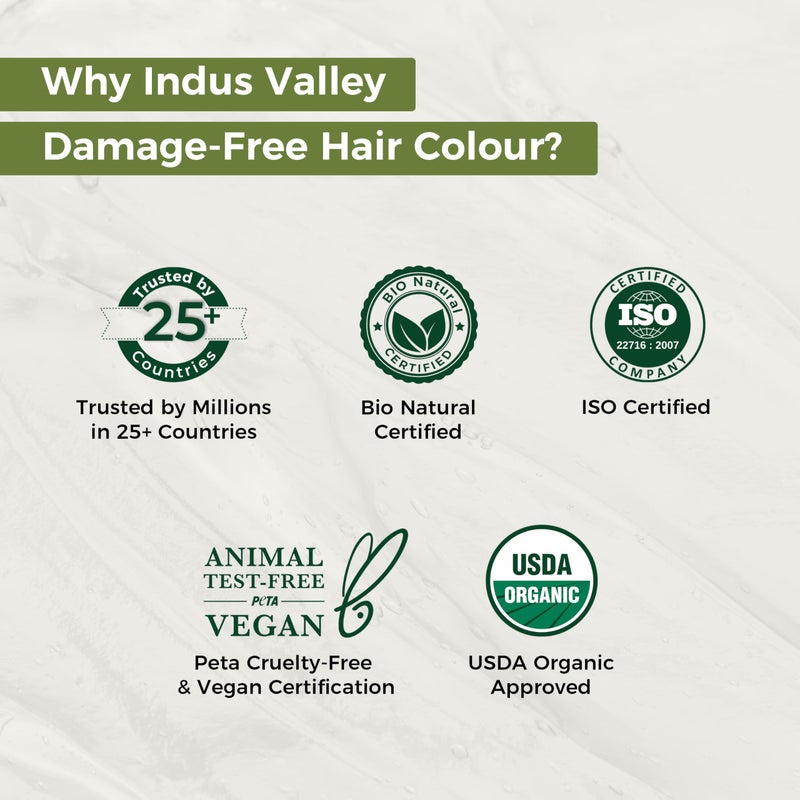Indus Valley Natural Organic Damage Free Gel Hair Color | Ammonia Free, Vegan & Cruelty Free | Up to 100% Gray Coverage, Long Lasting Results |Medium Brown 4.0 (20gram+200ml) - Image 4