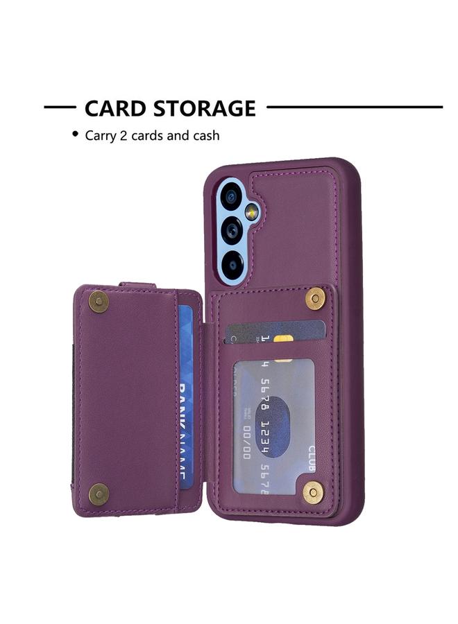 اس-توب جراب لهاتف Samsung Galaxy A34 BF27 مزود بحلقة معدنية وحقيبة بطاقات - Image 4