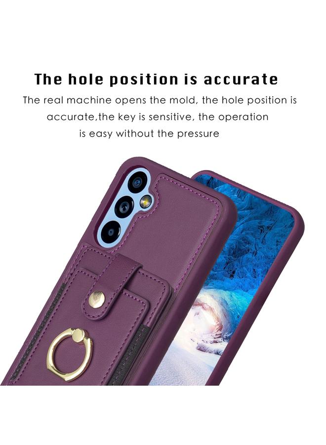 اس-توب جراب لهاتف Samsung Galaxy A34 BF27 مزود بحلقة معدنية وحقيبة بطاقات - Image 3