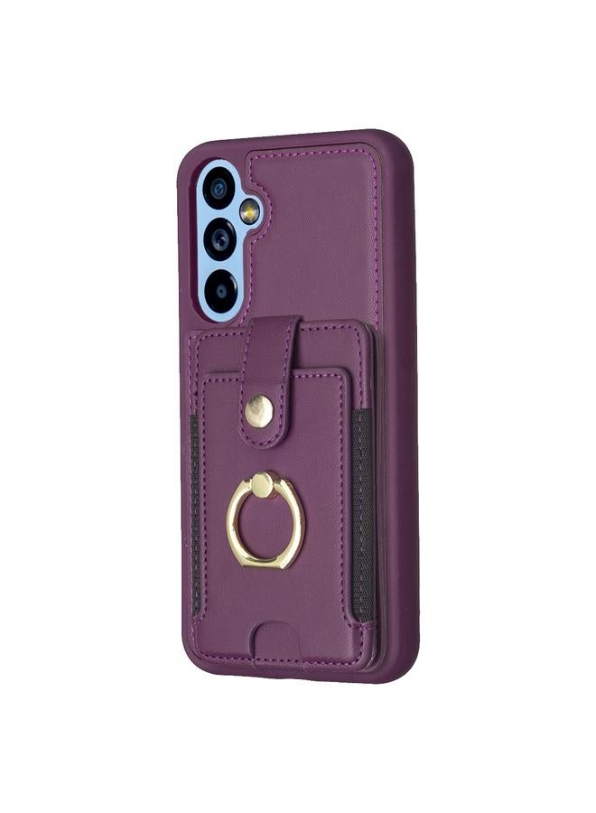 اس-توب جراب لهاتف Samsung Galaxy A34 BF27 مزود بحلقة معدنية وحقيبة بطاقات - Image 2