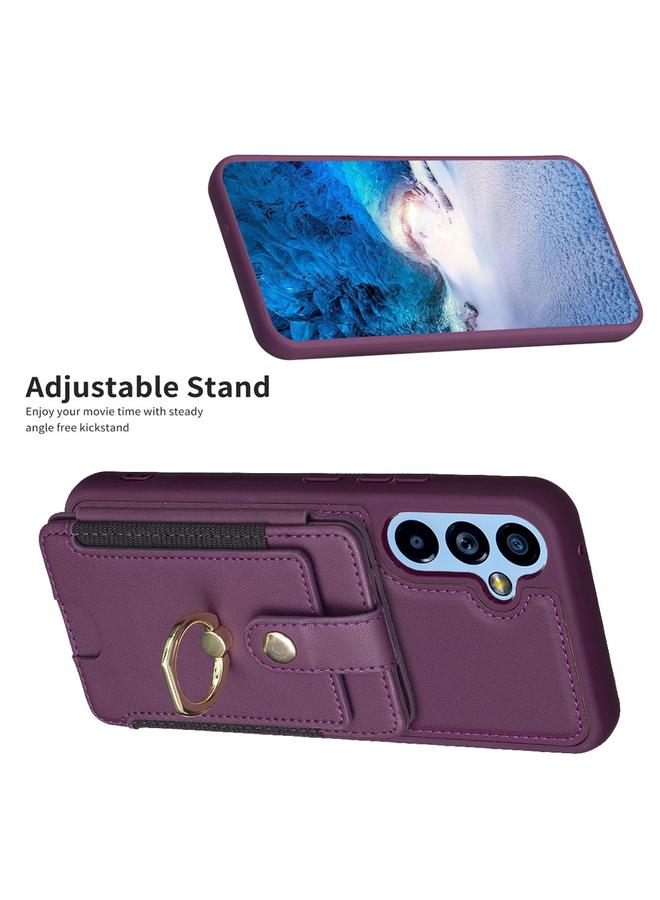 اس-توب جراب لهاتف Samsung Galaxy A34 BF27 مزود بحلقة معدنية وحقيبة بطاقات - Image 5