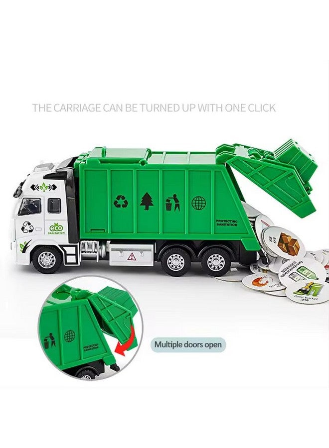 Invite Enterprise Kids Diecast Metal City Sanitation Garbage Truck - Friction Powered With Top Open Dumper - 1:16 Scale Lifter - Image 5