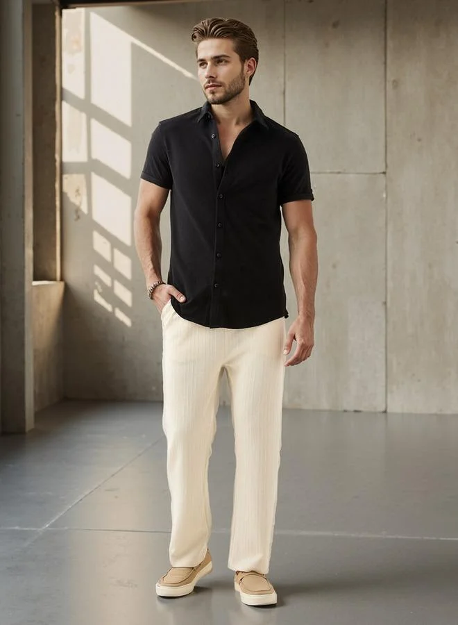 Iconic Iconic Textured Slim Fit Shirt