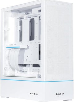 LIAN LI SUP01 Small Tower ATX Case, Stand Up Platform Design, Front GPU Mount, Pre Installed 3 X 120mm PWM & PCIe 4.0 Riser Cables, 3 Side Mesh Panels, Dual ARGB Strip Lights  - Image 1