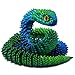 Binvin 3D Printed AnimalsSnake Viper3D Printed Snake Toys Articulated Snake 3D Printed Animals Animal Model Ornaments Creative Funny Toy Festival Gift for Frends Blue Green 24Inch - Image 2