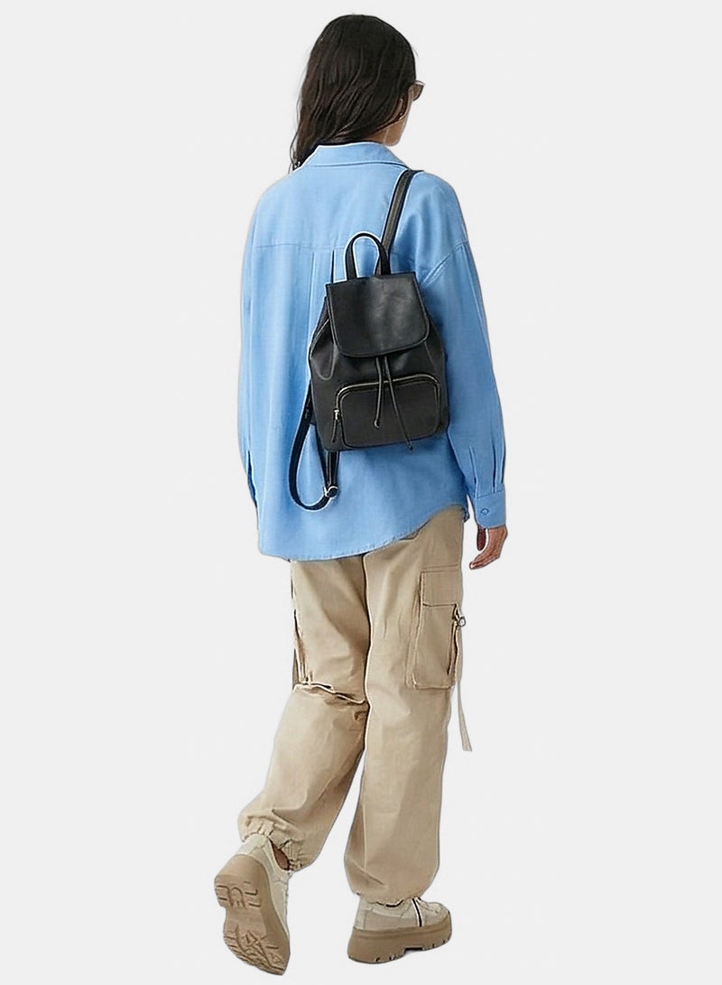 RAVIN Women Ravin Oversized Box-Pleat Azure Button-Down Shirt in Sky Blue - Image 5