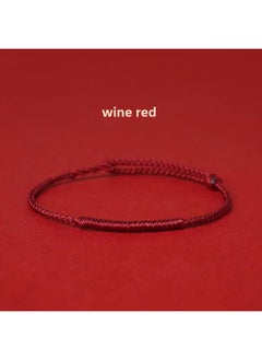 Generic Rabbit Year Birth Year Red Rope Bracelet Female Couple Safety Anklet Hand-woven Diamond Knot Bracelet Men's Gift 