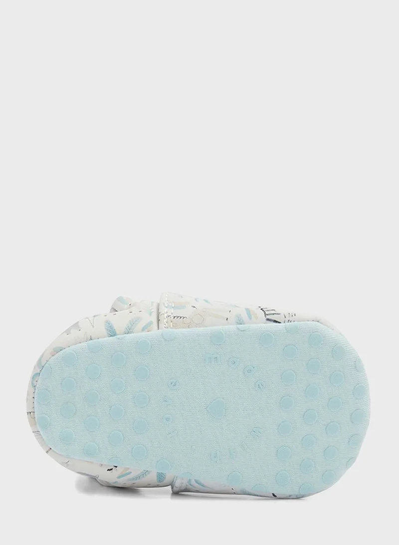 mothercare Kids Aop Safari Print Bedroom Slippers