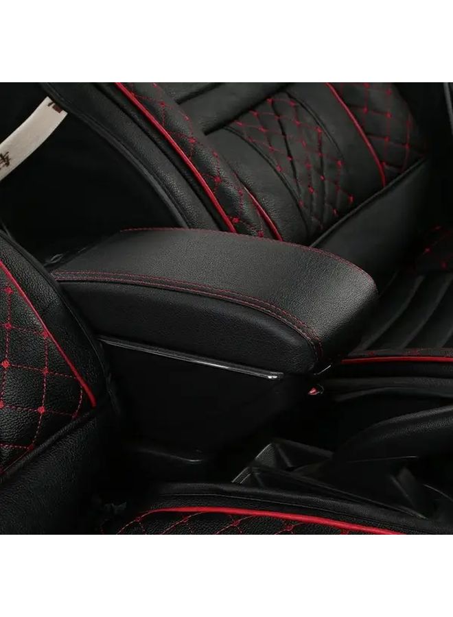 بالنسبة لسيارة Perodua Myvi و Daihatsu Terios، مسند ذراع مع تخزين خط أبيض وأسود - Image 1