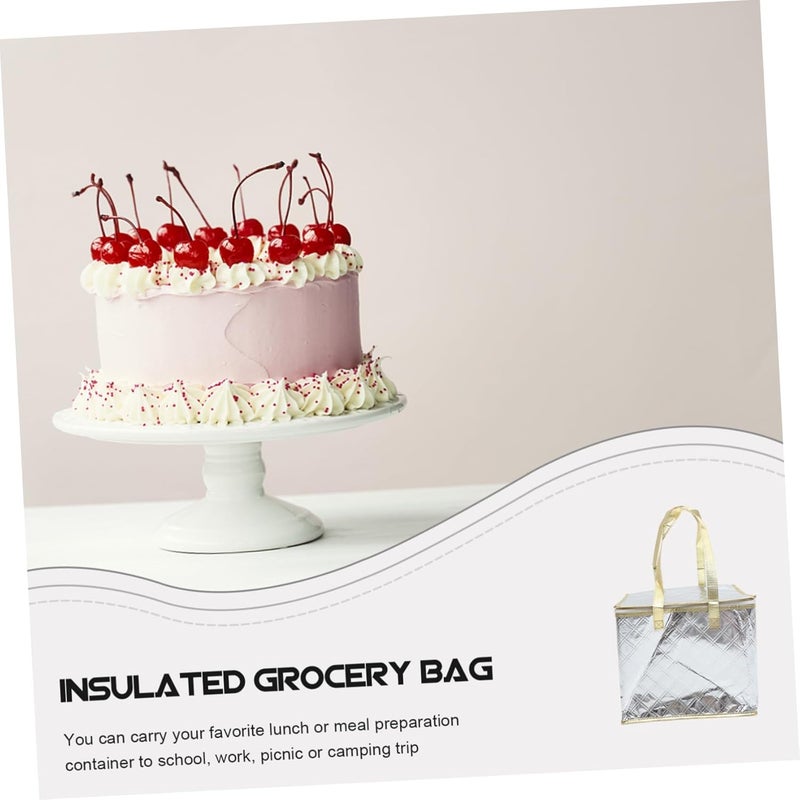 Cross product combo compatible Insulated Food Storage Bag for Cake and Pizza Reusable Portable Cooler Grocery Bag Handle Practical build Elegant practical multi-option build Freeze crack proof Elegant upgraded practical design Permanent & temporary usable Authorized haulage delivery Natural tone color options Coast & inland available Tiered purchase options Remote village delivery cover Multi-style matching design Salt resistant coating No overseas transit wait Multi-use upgraded craftsmanship Oil resistant Daily life matching design Wide usage compatibility Odor free color Foldable Daily wear upgraded resistant material Market multi-use trusted quality Multi-use detailed build Set product combo compatible Neat shape - Image 2