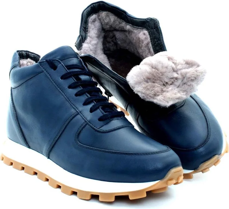 Fast Step Leather Fur Men's Casual Shoes 154KGA1730