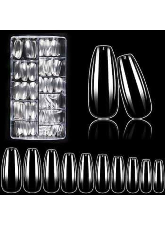 أظافر مايا جوليري، 500 قطعة، أطراف أظافر مربعة شفافة فرنسية، أظافر صناعية أكريليكية، أظافر صناعية مثيرة - Image 4