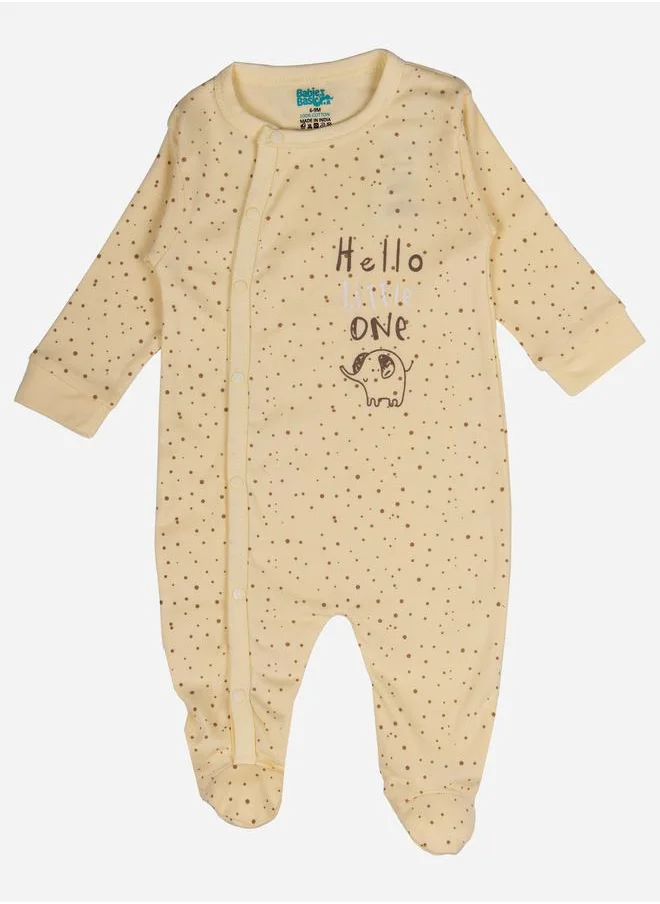 Babies Basic Ditsy Print Long Sleeves Sleepsuit by Styli