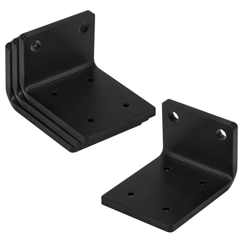 heneng 4 Pcs L Shaped Angle Bracket, 3" x 2-3/8" x 2", 90 Degree Corner Brace for Wood Railing Fence, 7/32" Thick - Image 5