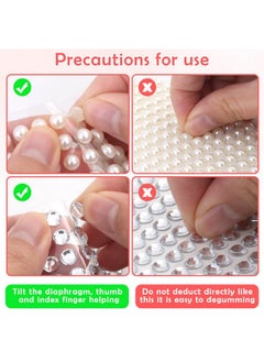 cridoz 2032 Pieces Self Adhesive Hair Gems And Hair Pearls Face Pearls And Jewels Stickers For Makeup Crafts Home Decor Scrapbooking Embellishments 7 Sizes 3Mm/4Mm/5Mm/6Mm/8Mm/10Mm/12Mm  - Image 5