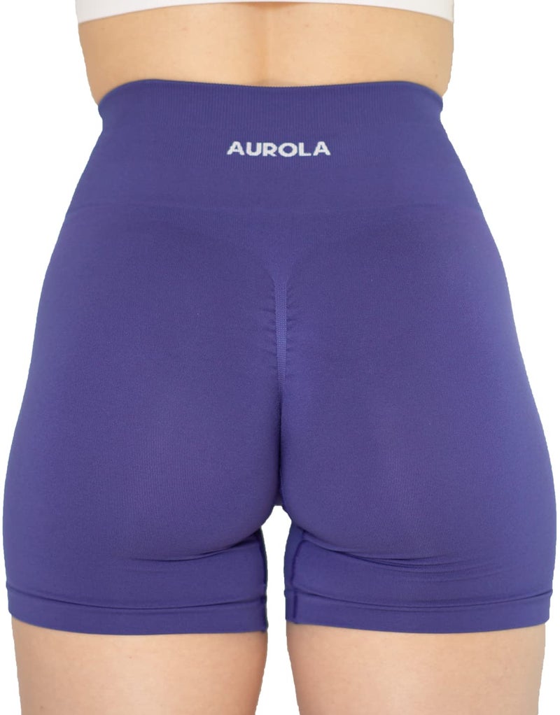 AUROLA Intensify Workout Shorts for Women Seamless Scrunch Short Gym Yoga Running Sport Active Exercise Fitness Shorts(S,Very Peri) - Image 3