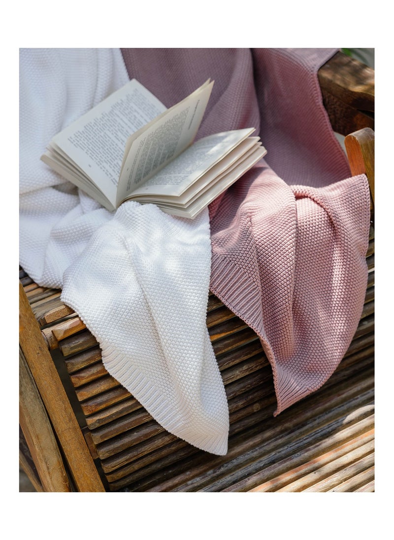 More cottons luxuriously soft Knitted Throw size172x132  - Image 3