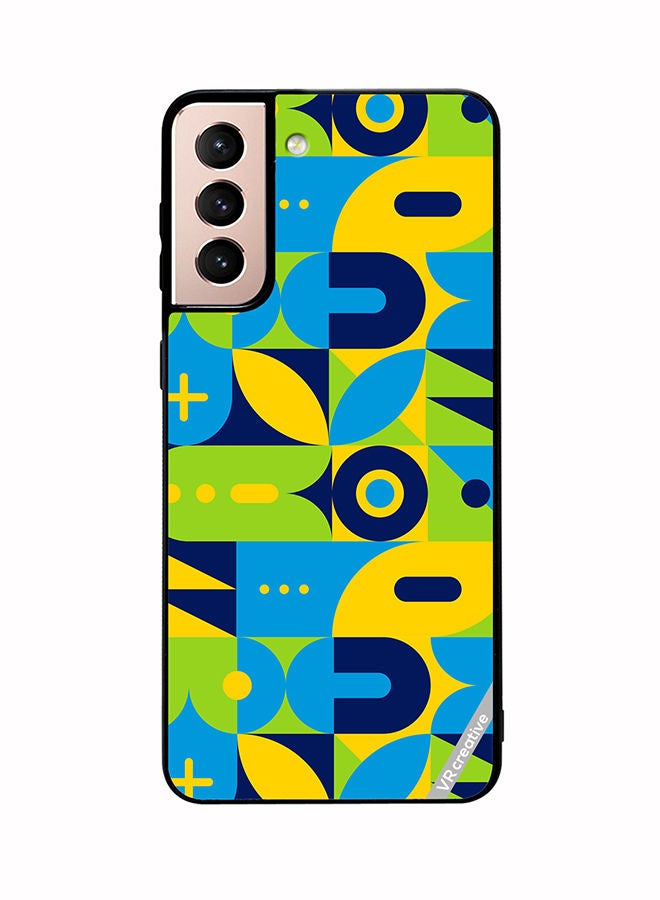 VR CREATIVE Protective Case Cover For Samsung Galaxy S21 Plus 5G Geometry Pattern Design Multicolour - Image 1