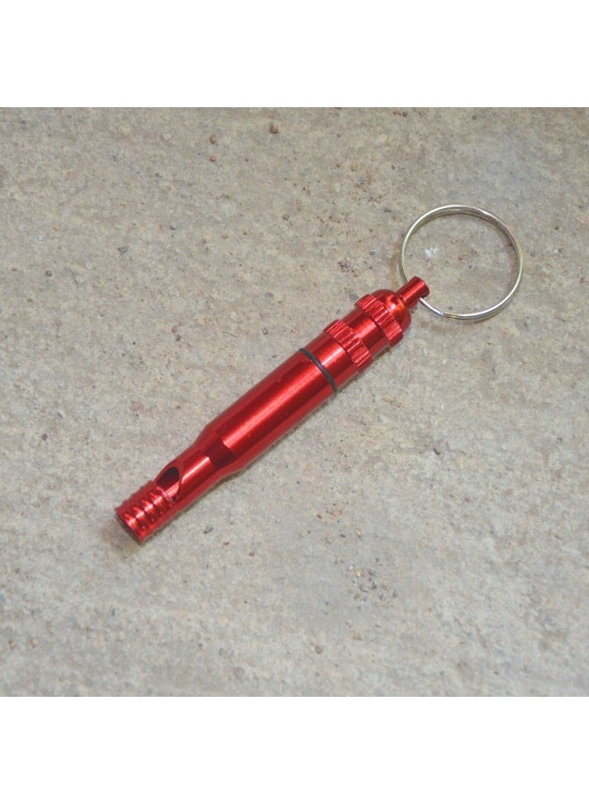 Generic Aluminum Alloy Multi-function Whistle Sealed Cabin Emergency Survival Whistle Emergency Survival Whistle Emergency Medicine Tank-Color:light Blue - Image 4