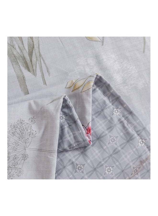 RISHAHOME 6-Piece Double Size Duvet Cover Set Microfiber Pumice 1 Duvet Cover 200x230 cm, 1 Flat Sheet 220x280 cm, 4 Pillow Cover 48x74 cm Multicolour  - Image 3