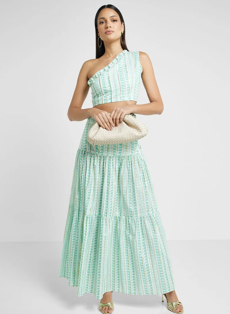 That’s My Gal Embroidered One Shoulder Top & Skirt Set