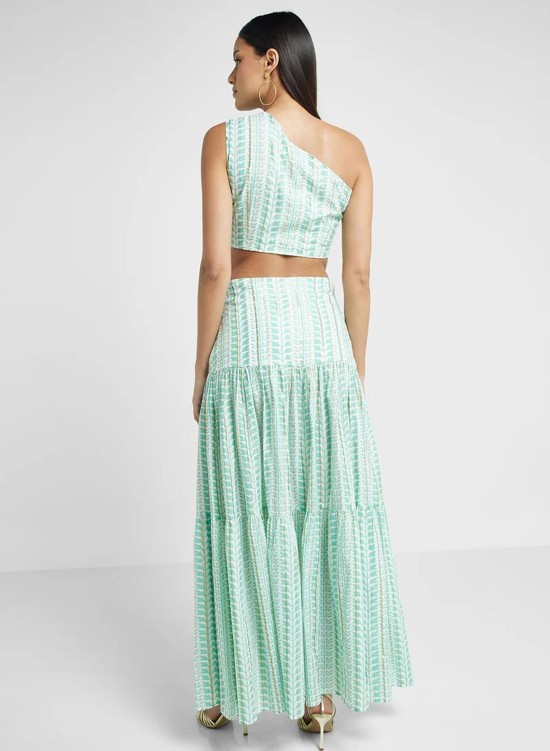 That’s My Gal Embroidered One Shoulder Top & Skirt Set