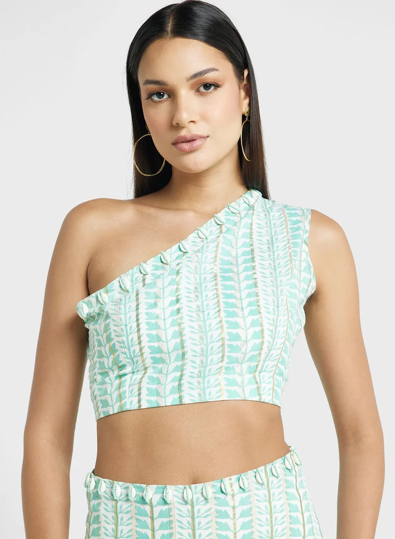 That’s My Gal Embroidered One Shoulder Top & Skirt Set