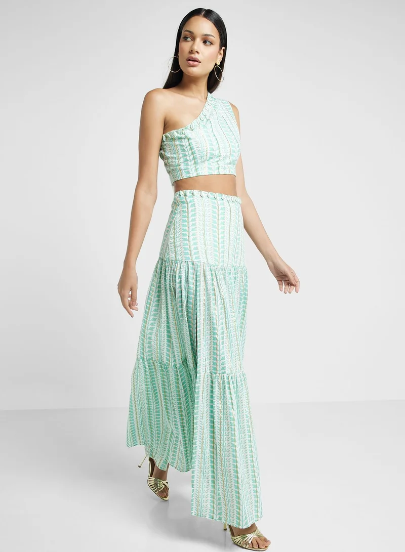 That’s My Gal Embroidered One Shoulder Top & Skirt Set
