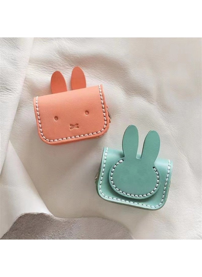 Generic - Suitable For AirPods Pro Bluetooth Headset Storage Bag Cartoon Rabbit Shape Wireless Headset Protective Cover-Color:Lake Blue-Applicable Model:Universal - Image 1