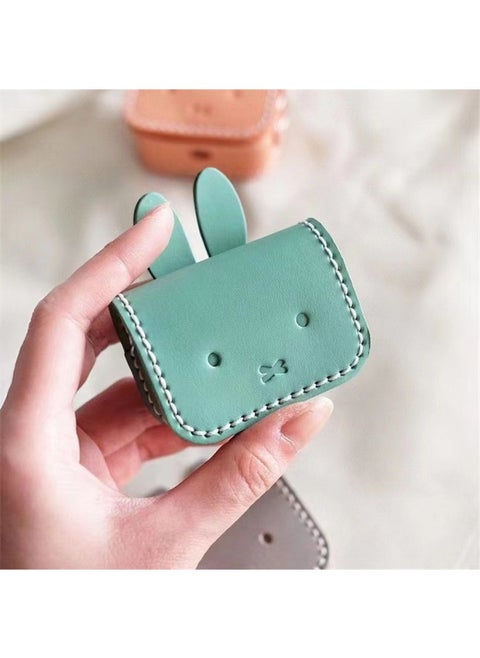 Suitable For AirPods Pro Bluetooth Headset Storage Bag Cartoon Rabbit Shape Wireless Headset Protective Cover-Color:Lake Blue-Applicable Model:Universal