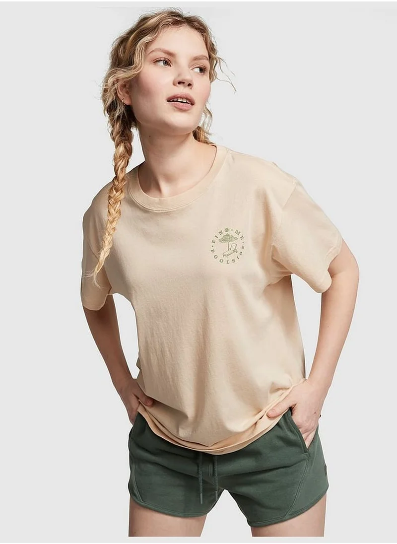 PINK Oversized Short-Sleeve T-Shirt