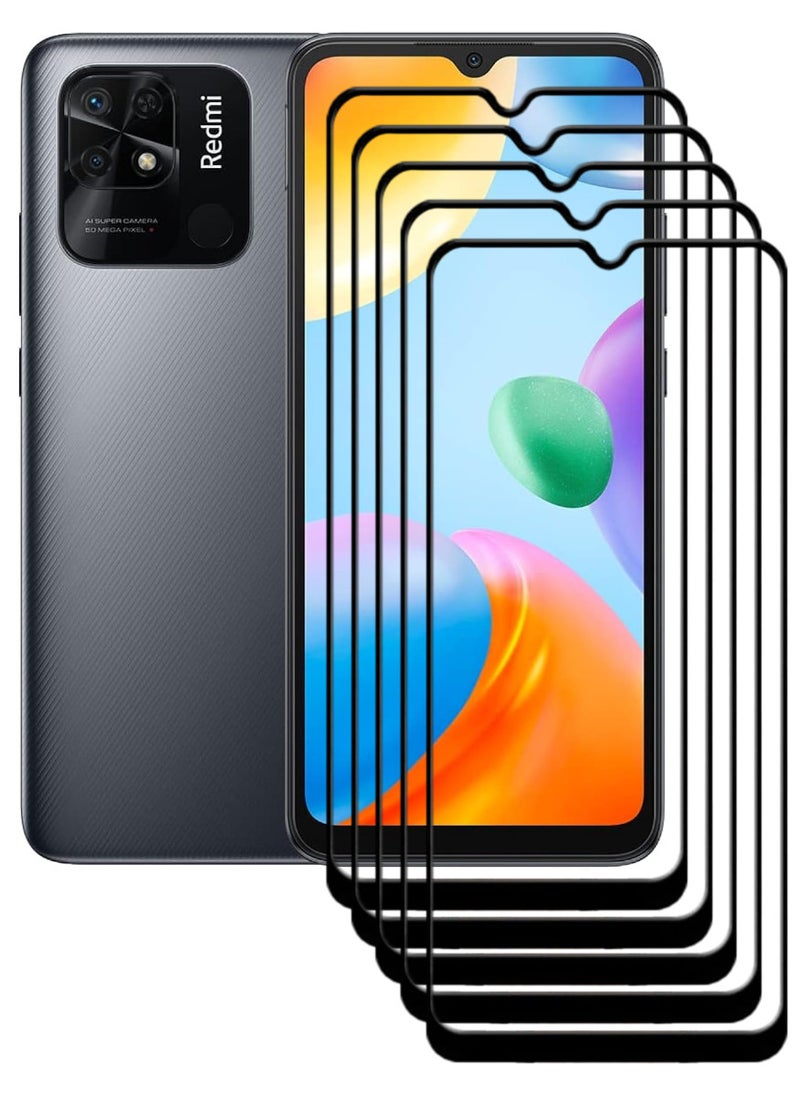 ACLIX 5 Pieces Antistatic ESD Dustproof Premium Quality High Definition Tempered Glass Screen Protector Designed For Xiaomi Redmi 10C - Image 1